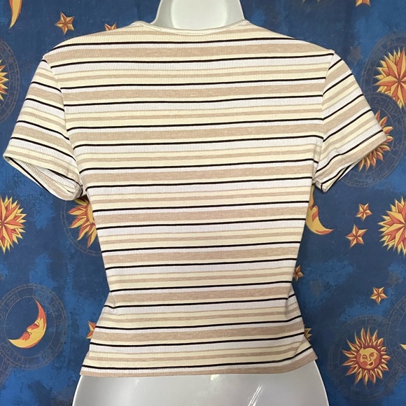 Active USA vintage 90s striped crop t-shirt - Picture 7 of 8
